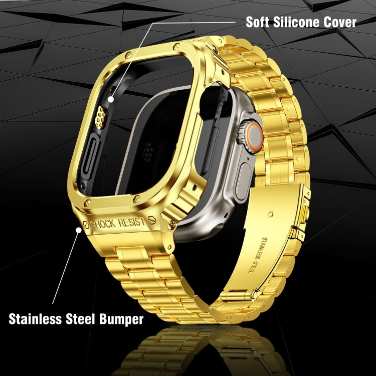 Boîtier de protection intégré en métal pour Apple Watch Series SE 2025&6&SE&5&4 44mm, pour Apple Watch Ultra 3 / 2 / 1 49mm, pour Apple Watch Series 9 / 8 / 7 45mm