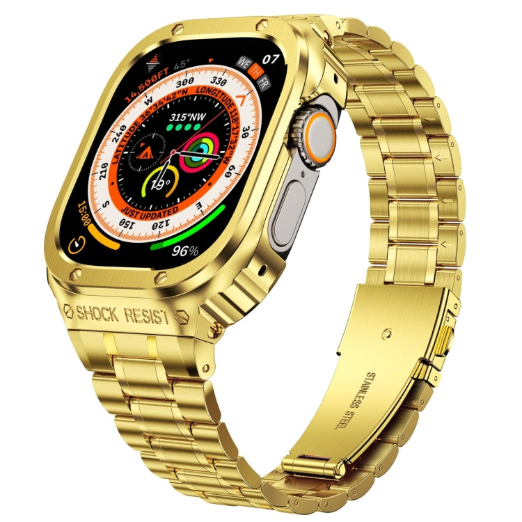 Boîtier de protection intégré en métal pour Apple Watch Series SE 2025&6&SE&5&4 44mm, pour Apple Watch Ultra 3 / 2 / 1 49mm, pour Apple Watch Series 9 / 8 / 7 45mm