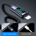 Câble de charge rapide et transfert de données JOYROOM S-CL020A16 20W USB-C / Type-C vers 8 broches avec affichage numérique, Type-C vers 8 broches