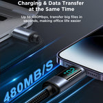 Câble de charge rapide et transfert de données JOYROOM S-CL020A16 20W USB-C / Type-C vers 8 broches avec affichage numérique, Type-C vers 8 broches
