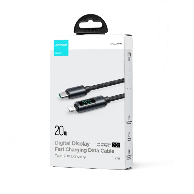 Câble de charge rapide et transfert de données JOYROOM S-CL020A16 20W USB-C / Type-C vers 8 broches avec affichage numérique, Type-C vers 8 broches