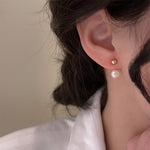 Boucles d'oreilles doubles perles de luxe léger pour femmes, boucles d'oreilles diamant, EH1365, EH0881, EH1309, EH1343, EH1468, EH1034, EH1314