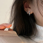 Boucles d'oreilles doubles perles de luxe léger pour femmes, boucles d'oreilles diamant, EH1365, EH0881, EH1309, EH1343, EH1468, EH1034, EH1314