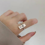 Bague combinée vintage pour femme plaquée platine, J2100, J2225, J2160, J2212, J2243, J2246, J2310, J2996, J3021, J3023, J3024, J3063, J3064, J3012, J3032, J2708, J2284, J2046, J2083, J2085, J2089, J2144, J2112, J2639, J2792, J2901, J2203, J2173