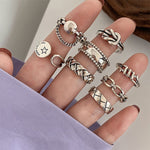 Bague combinée pour femme en argent sterling S925 style cool, J286, J781, J759, J797, J758, J242, J1109, J1071, J1096, J1110, J789, J1717, J1740, J224, J449, J341, J443, J1644, J005, J282, J623, J1658, J406, J1454, J815