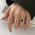 Bague combinée pour femme en argent sterling S925 style cool, J286, J781, J759, J797, J758, J242, J1109, J1071, J1096, J1110, J789, J1717, J1740, J224, J449, J341, J443, J1644, J005, J282, J623, J1658, J406, J1454, J815