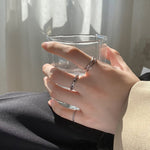 Bague combinée pour femme en argent sterling S925 style cool, J286, J781, J759, J797, J758, J242, J1109, J1071, J1096, J1110, J789, J1717, J1740, J224, J449, J341, J443, J1644, J005, J282, J623, J1658, J406, J1454, J815