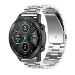 22mm Three Bead Stainless Steel Metal Watch Band, For Honor Watch GS 3i
