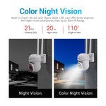 ESCAM PVR007 Caméra IP WiFi intelligente 3MP HD avec vision nocturne en couleur / détection de mouvement / alarme sonore / carte TF, PVR007