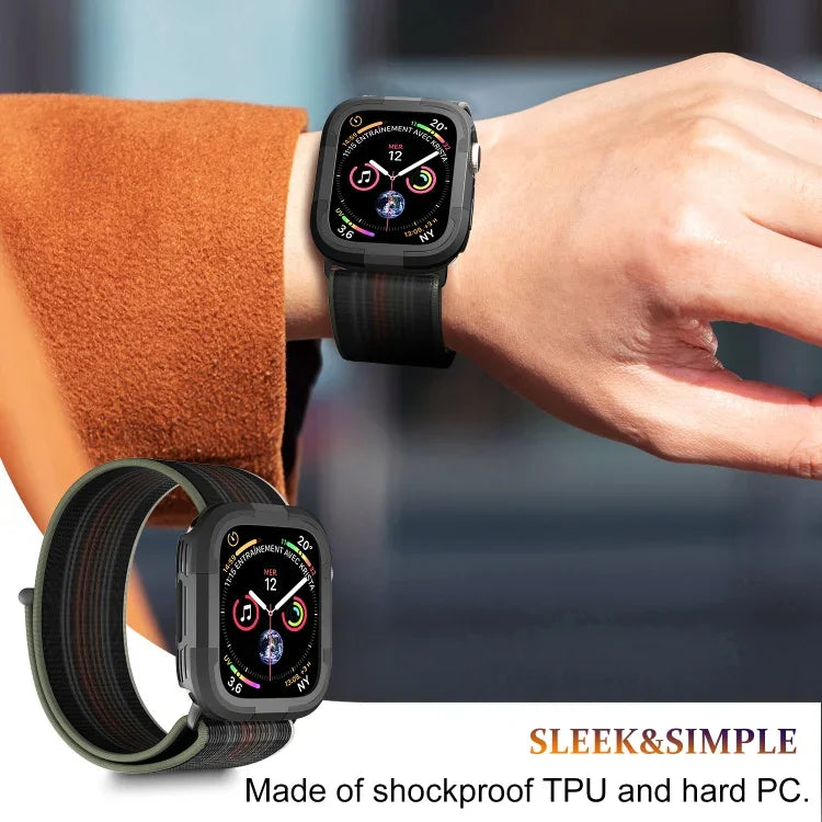 Armor Frame Watch Case, For Apple Watch Series 9 / 8 / 7 41mm, For Apple Watch Series SE 2&6&SE&5&4 44mm, For Apple Watch Series 9 / 8 / 7 45mm, For Apple Watch Ultra 3 / 2 / 1 49mm, For Apple Watch Series SE 2&6&SE&5&4 40mm