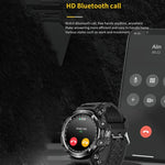 Montre connectée de sport outdoor LC16 de 1,32 pouce, étanche IP68, compatible avec les appels Bluetooth et le suivi de la fréquence cardiaque.