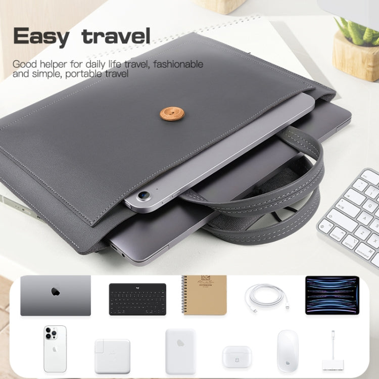 Sac intérieur portable universel pour ordinateur portable avec bouton et fil élastique, 13-14 pouces, 15-16 pouces