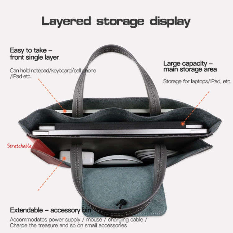 Sac intérieur portable universel pour ordinateur portable avec bouton et fil élastique, 13-14 pouces, 15-16 pouces