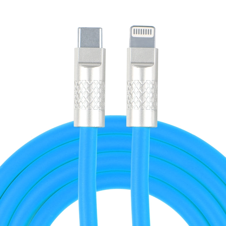 Série Mech câble de charge rapide et transfert de données 120W USB-C / Type-C vers 8 broches avec connecteur métallique en silicone, longueur : 1,2m, 8 broches, 1,2m Type-C vers 8 broches