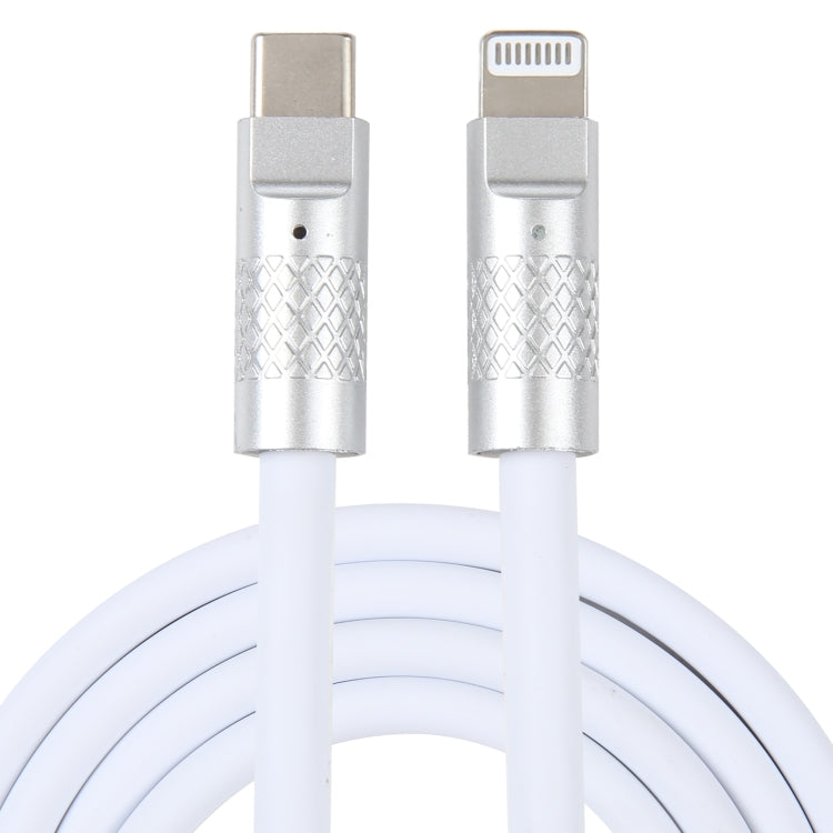 Série Mech câble de charge rapide et transfert de données 120W USB-C / Type-C vers 8 broches avec connecteur métallique en silicone, longueur : 1,2m, 8 broches, 1,2m Type-C vers 8 broches