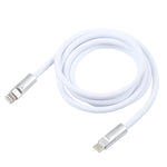 Série Mech câble de charge rapide et transfert de données 120W USB-C / Type-C vers 8 broches avec connecteur métallique en silicone, longueur : 1,2m, 8 broches, 1,2m Type-C vers 8 broches