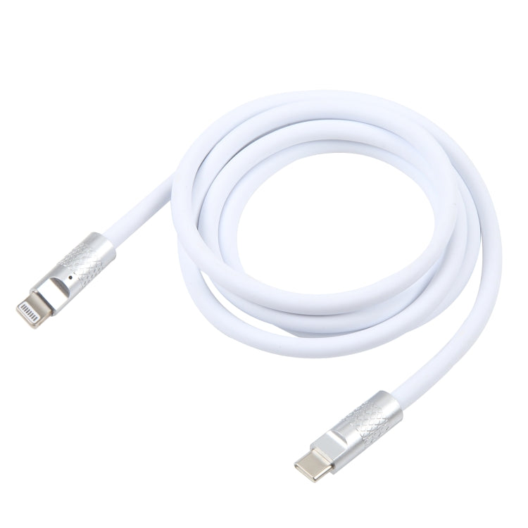 Série Mech câble de charge rapide et transfert de données 120W USB-C / Type-C vers 8 broches avec connecteur métallique en silicone, longueur : 1,2m, 8 broches, 1,2m Type-C vers 8 broches