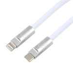 Série Mech câble de charge rapide et transfert de données 120W USB-C / Type-C vers 8 broches avec connecteur métallique en silicone, longueur : 1,2m, 8 broches, 1,2m Type-C vers 8 broches