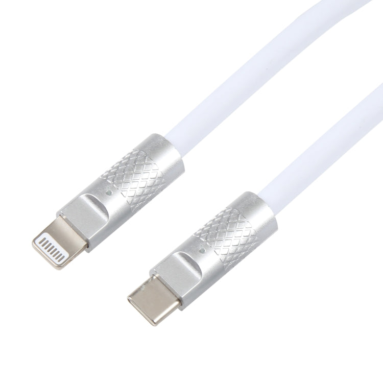 Série Mech câble de charge rapide et transfert de données 120W USB-C / Type-C vers 8 broches avec connecteur métallique en silicone, longueur : 1,2m, 8 broches, 1,2m Type-C vers 8 broches