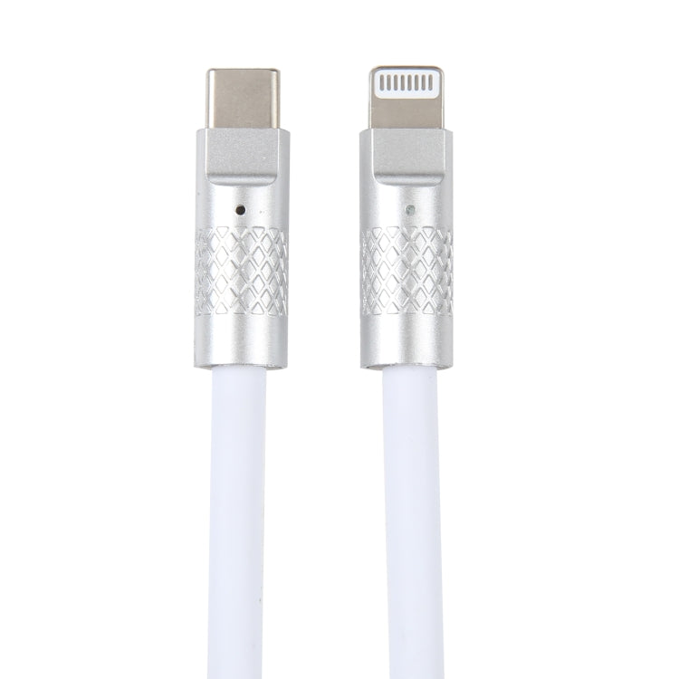 Série Mech câble de charge rapide et transfert de données 120W USB-C / Type-C vers 8 broches avec connecteur métallique en silicone, longueur : 1,2m, 8 broches, 1,2m Type-C vers 8 broches