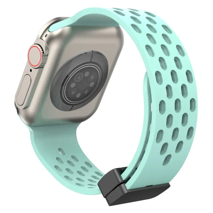 Bracelet de montre en silicone à fermoir magnétique, pour Apple Watch Series 8&7 41mm, pour Apple Watch Series 8&7 45mm