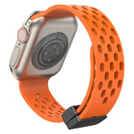 Magnetic Clasp Silicone Watch Band, For Apple Watch Series 8&7 41mm, For Apple Watch Series 8&7 45mm