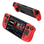 Étui de console de jeu anti-chute contrasté GKK pour Steam Deck, étui GKK (noir), étui GKK (rouge), étui GKK (bleu)