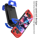 Étui de console de jeu anti-chute contrasté GKK pour Steam Deck, étui GKK (noir), étui GKK (rouge), étui GKK (bleu)