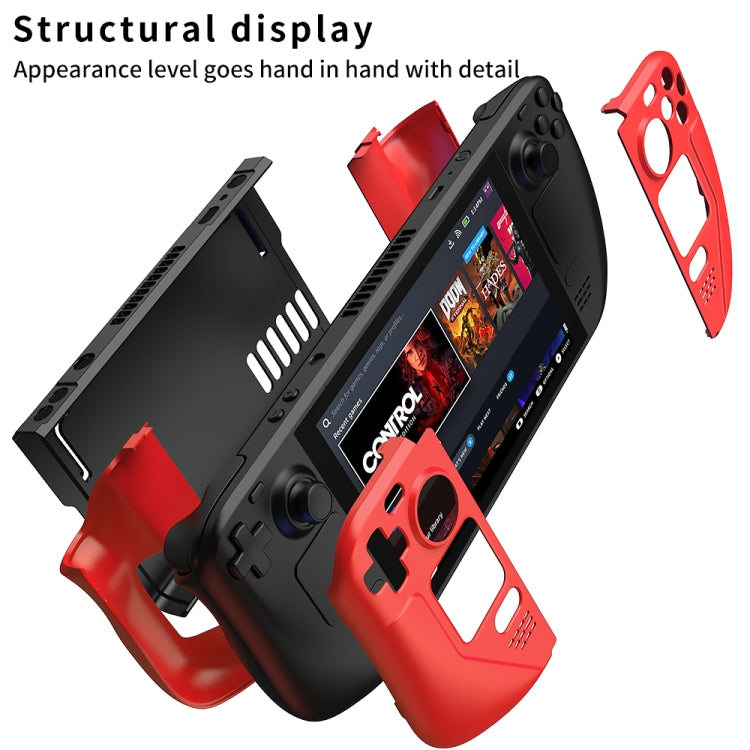 Étui de console de jeu anti-chute contrasté GKK pour Steam Deck, étui GKK (noir), étui GKK (rouge), étui GKK (bleu)
