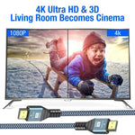 Câble HDMI 2.0 version 4K 60Hz HD, 1 m, 2 m, 3 m, 5 m