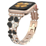 Bracelet de montre diamant Pétale Métal, Pour Apple Watch 3 38mm, Pour Apple Watch 9 45mm, Pour Apple Watch 3 42mm, Pour Apple Watch 2 38mm, Pour Apple Watch 2 42mm, Pour Apple Watch 38mm, Pour Apple Watch 42mm, Pour Apple Watch 9 41mm