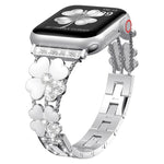 Bracelet de montre diamant Pétale Métal, Pour Apple Watch 3 38mm, Pour Apple Watch 9 45mm, Pour Apple Watch 3 42mm, Pour Apple Watch 2 38mm, Pour Apple Watch 2 42mm, Pour Apple Watch 38mm, Pour Apple Watch 42mm, Pour Apple Watch 9 41mm