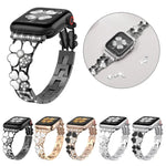 Bracelet de montre diamant Pétale Métal, Pour Apple Watch 3 38mm, Pour Apple Watch 9 45mm, Pour Apple Watch 3 42mm, Pour Apple Watch 2 38mm, Pour Apple Watch 2 42mm, Pour Apple Watch 38mm, Pour Apple Watch 42mm, Pour Apple Watch 9 41mm
