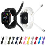 Bracelet de montre extensible en silicone, pour Apple Watch 4 44mm, pour Apple Watch 3 38mm, pour Apple Watch 3 42mm, pour Apple Watch 2 38mm