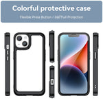 Coque de téléphone en acrylique + TPU série colorée, pour iPhone 15