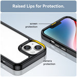 Coque de téléphone en acrylique + TPU série colorée, pour iPhone 15