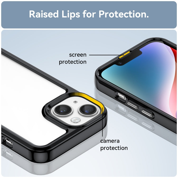 Coque de téléphone en acrylique + TPU série colorée, pour iPhone 15