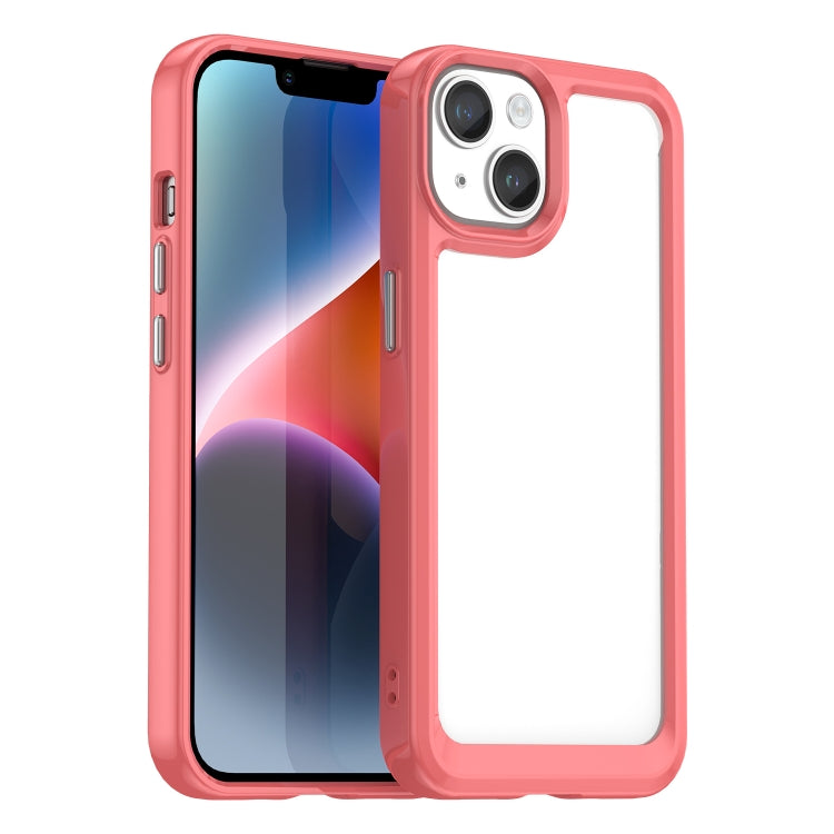 Coque de téléphone en acrylique + TPU série colorée, pour iPhone 15