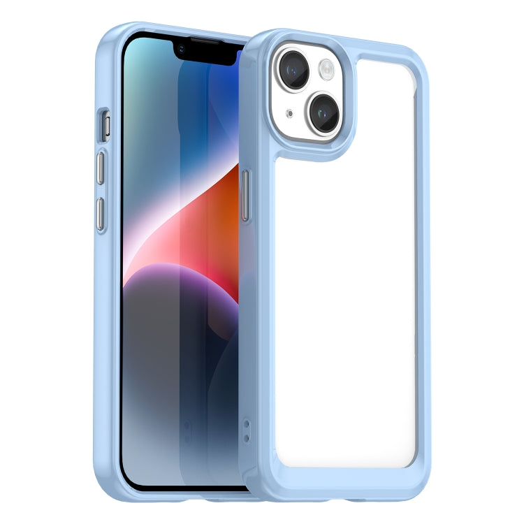 Coque de téléphone en acrylique + TPU série colorée, pour iPhone 15