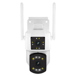 ESCAM PT210 2x3MP Caméra WiFi double objectif double écran supporte la voix bidirectionnelle, la détection de mouvement et le stockage cloud, PT210