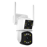 ESCAM PT210 2x3MP Caméra WiFi double objectif double écran supporte la voix bidirectionnelle, la détection de mouvement et le stockage cloud, PT210