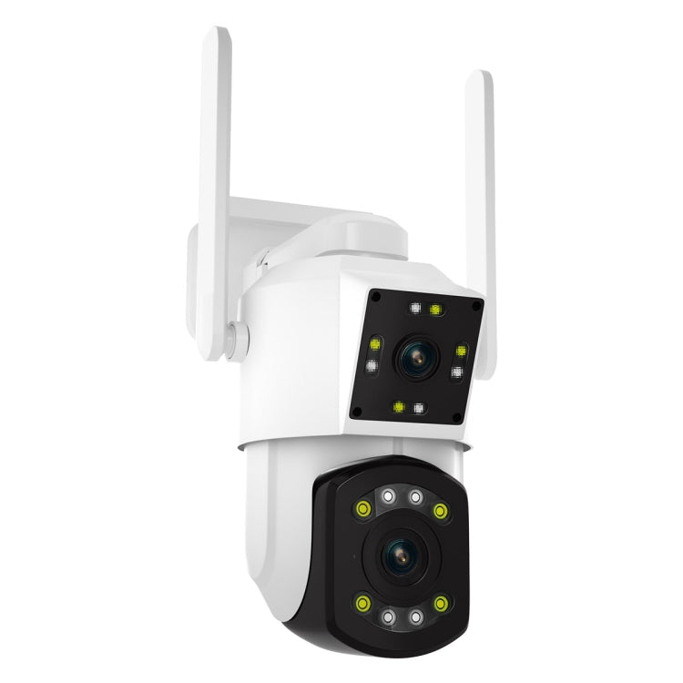 ESCAM PT210 2x3MP Caméra WiFi double objectif double écran supporte la voix bidirectionnelle, la détection de mouvement et le stockage cloud, PT210