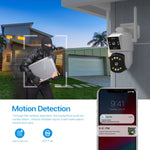 ESCAM PT210 2x3MP Caméra WiFi double objectif double écran supporte la voix bidirectionnelle, la détection de mouvement et le stockage cloud, PT210
