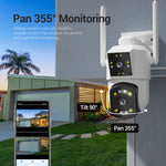 ESCAM PT210 2x3MP Caméra WiFi double objectif double écran supporte la voix bidirectionnelle, la détection de mouvement et le stockage cloud, PT210