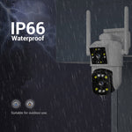 ESCAM PT210 2x3MP Caméra WiFi double objectif double écran supporte la voix bidirectionnelle, la détection de mouvement et le stockage cloud, PT210