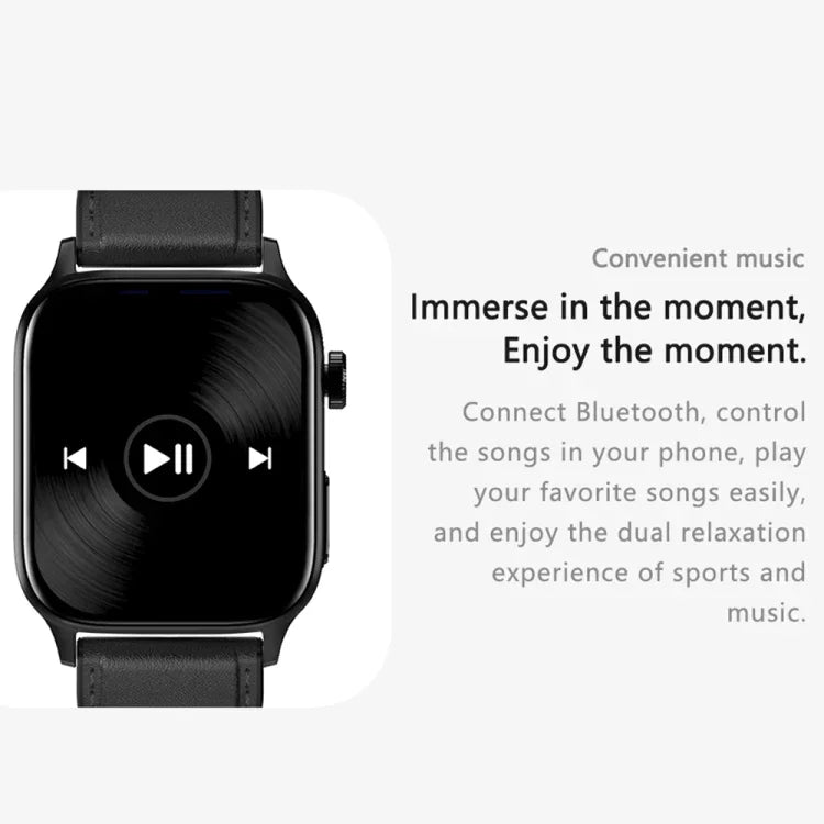 Montre connectée GT22 avec écran TFT de 1,85 pouce, bracelet en silicone, compatible avec les appels Bluetooth, mesure de l'oxygène sanguin, de la température corporelle, des arythmies et de la fréquence cardiaque.