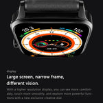 Montre connectée GT22 avec écran TFT de 1,85 pouce, bracelet en silicone, compatible avec les appels Bluetooth, mesure de l'oxygène sanguin, de la température corporelle, des arythmies et de la fréquence cardiaque.