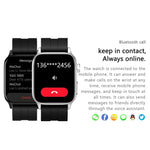 Montre connectée GT22 avec écran TFT de 1,85 pouce, bracelet en silicone, compatible avec les appels Bluetooth, mesure de l'oxygène sanguin, de la température corporelle, des arythmies et de la fréquence cardiaque.