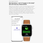 Montre connectée GT22 avec écran TFT de 1,85 pouce, bracelet en silicone, compatible avec les appels Bluetooth, mesure de l'oxygène sanguin, de la température corporelle, des arythmies et de la fréquence cardiaque.