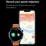 T52 Montre intelligente étanche IP67 à écran 1,39 pouce, bracelet en silicone, supporte appel Bluetooth / oxygène sanguin / surveillance de la température corporelle, bracelet en silicone (bleu), bracelet en silicone (noir), bracelet en cuir (rouge)
